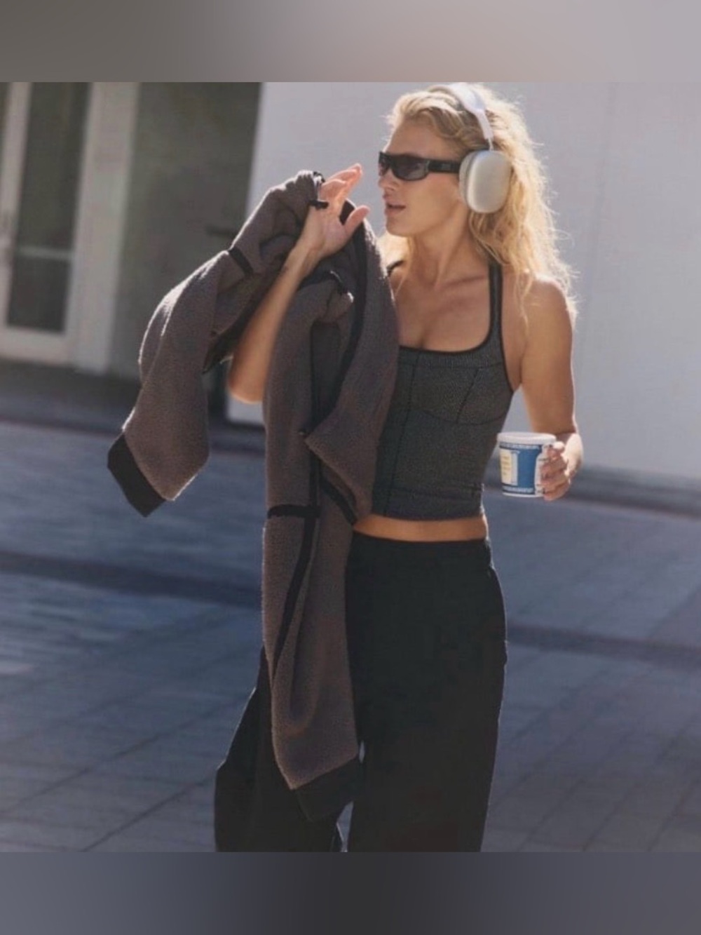 FP MOVEMENT by FREE PEOPLE Perfectly Plated Square Neck Cami/TANK TOP - Picture 5 of 12